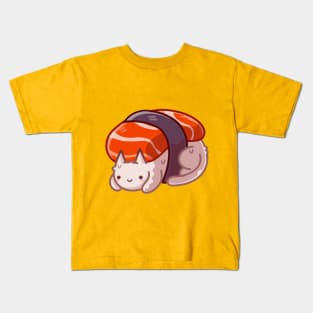 Salmon Nigiri Cat Kids T-Shirt